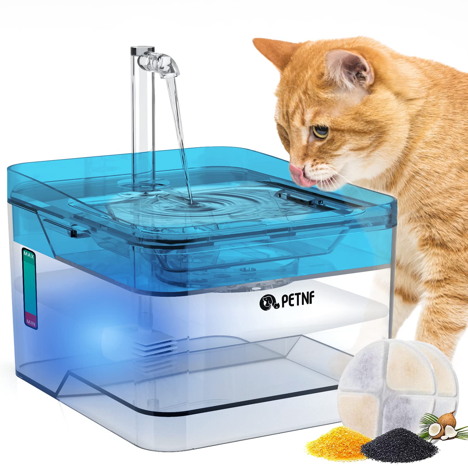 PETNF Blue Water Fountain easy to clean and maintain
