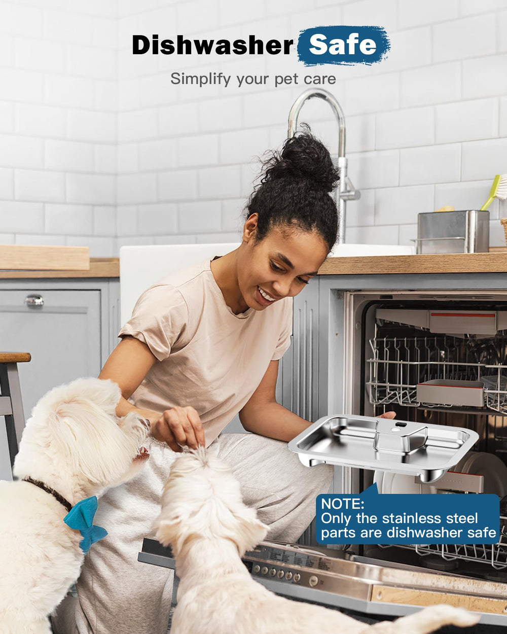 PETNF dishwasher-safe stainless parts simplify cleaning