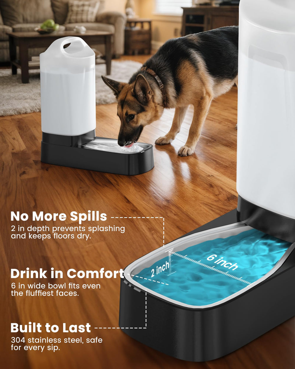 PETNF ergonomic handle enables easy carrying and refilling