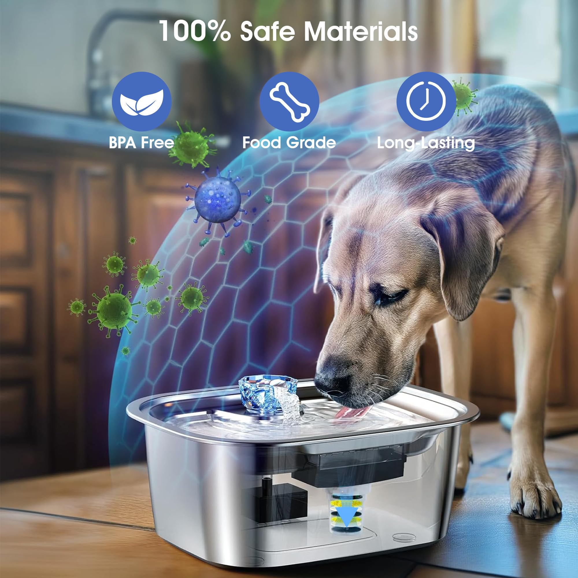PETNF filter soak and rinse process prepares replacement filters quickly.