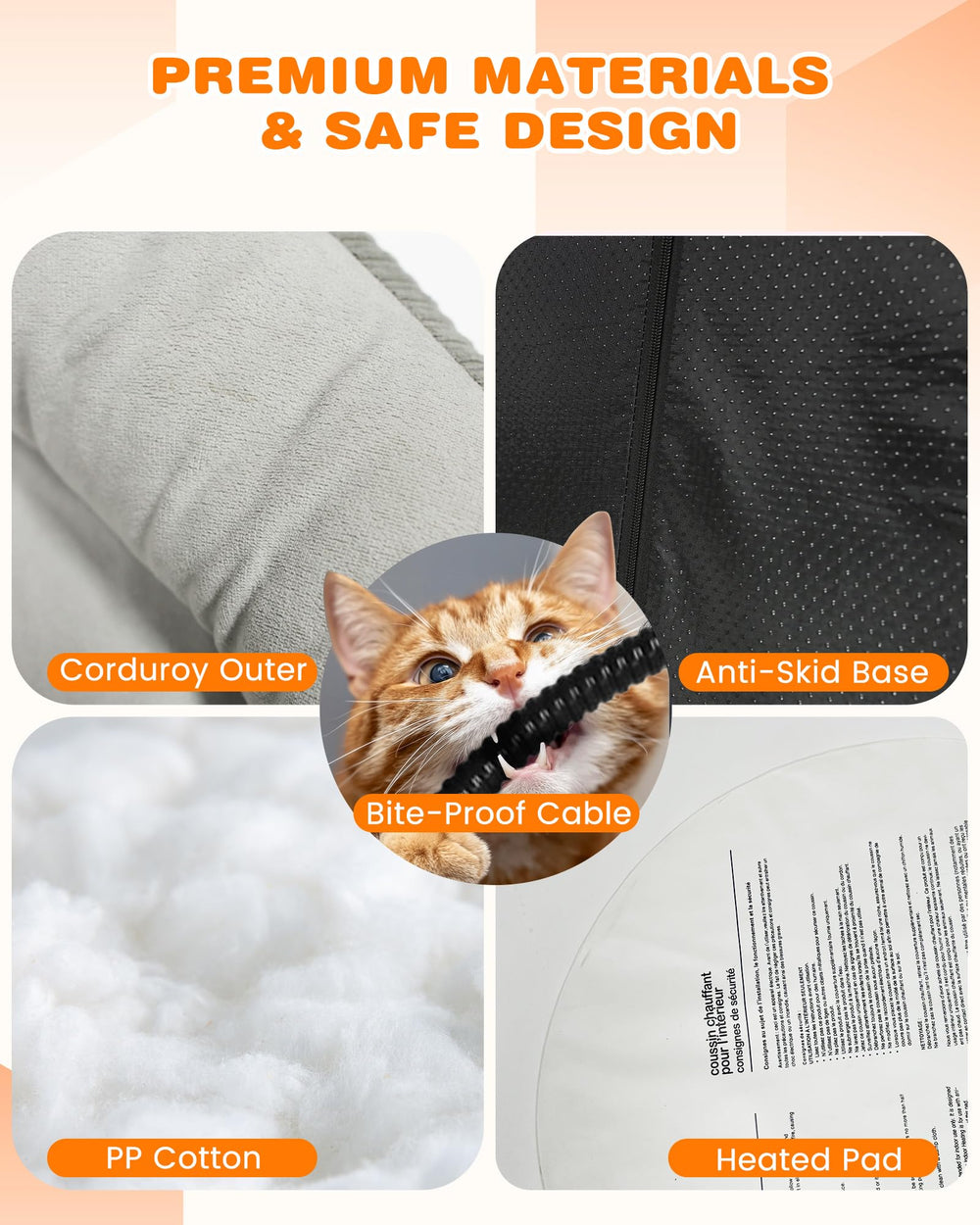PETNF waterproof heating pad protects warmth system and cleans easily