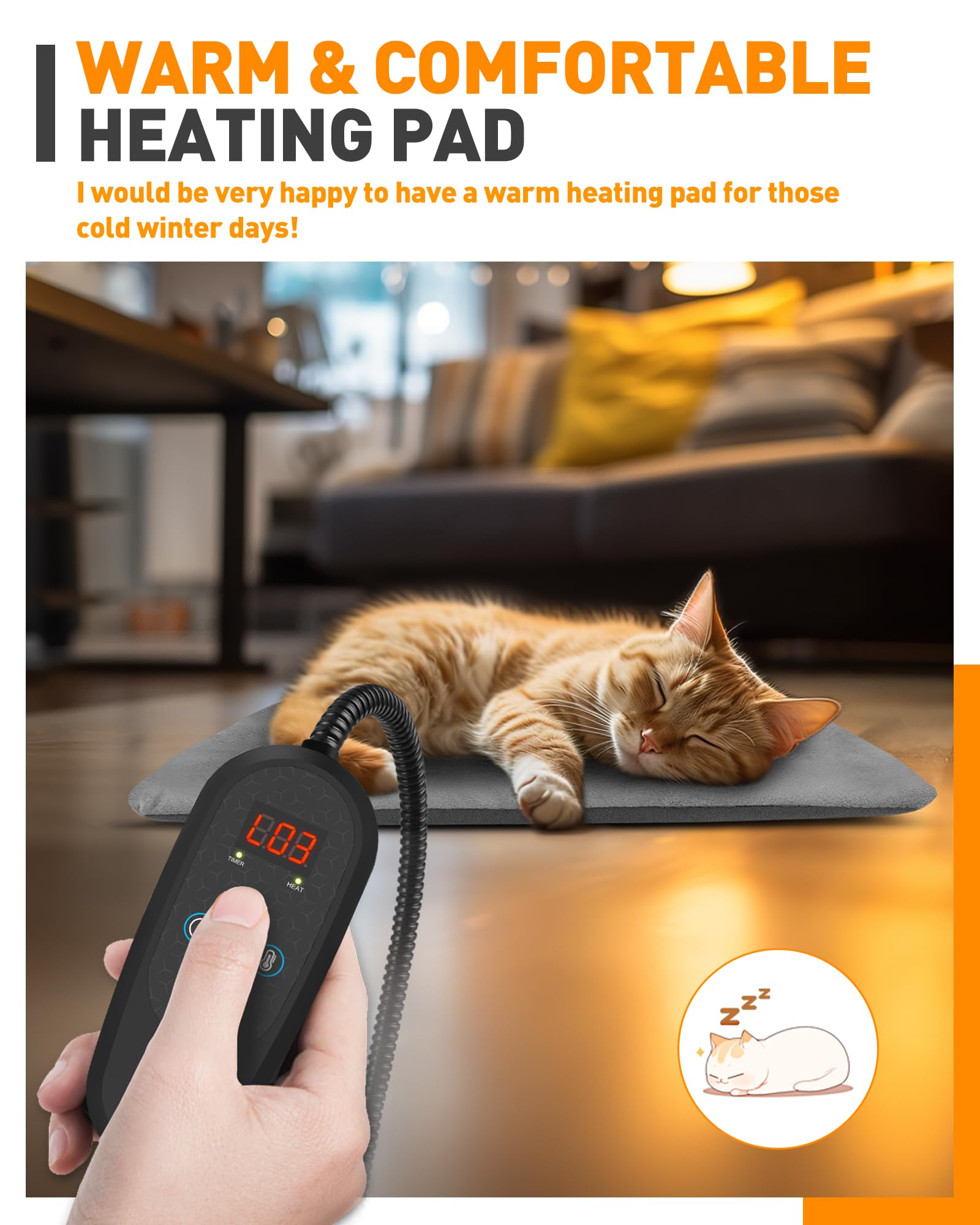 PETNF heating pad waterproof enclosure protects inner components and makes cleaning easier.