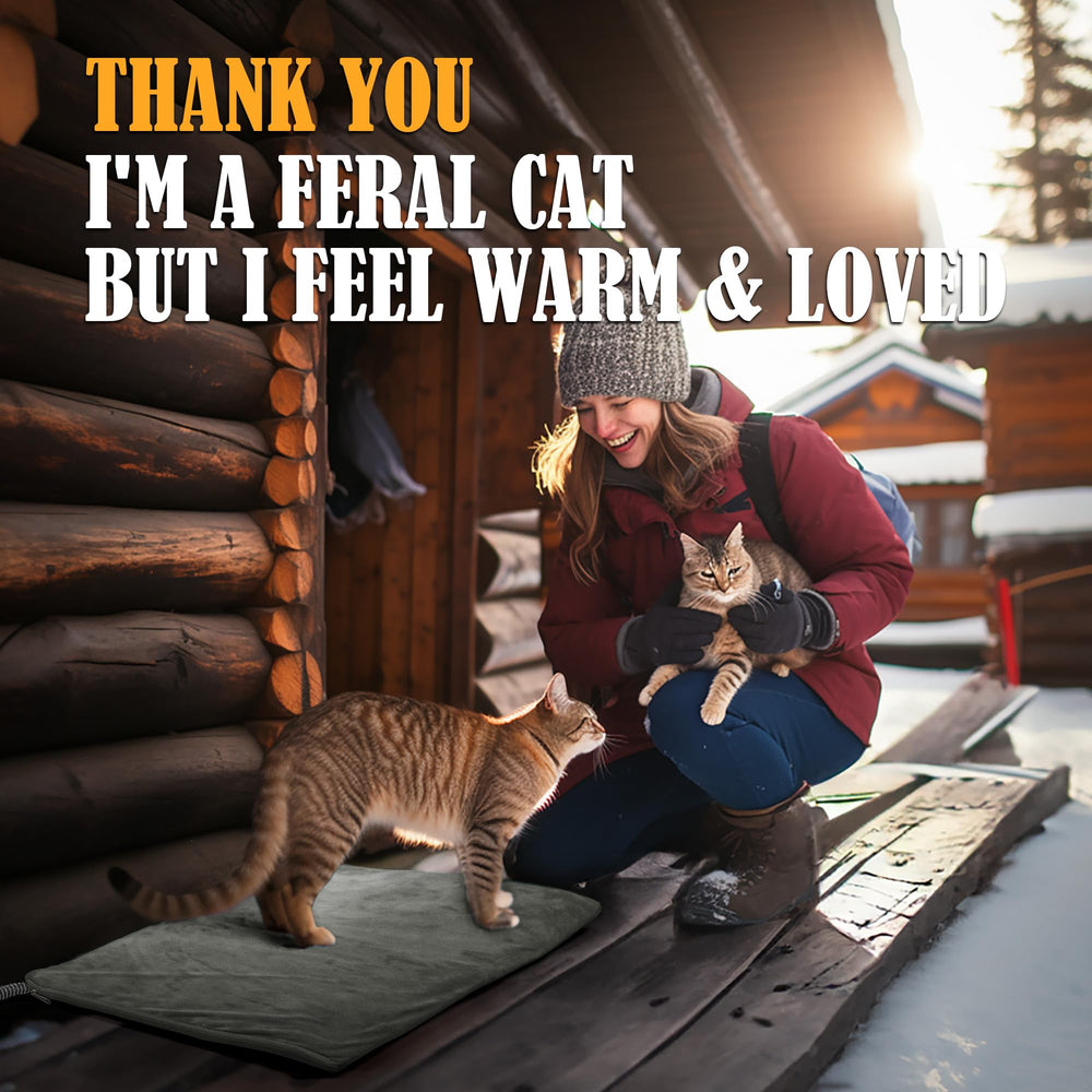 PETNF Outdoor Cat Heating Pad built-in overheat sensor for safe heating