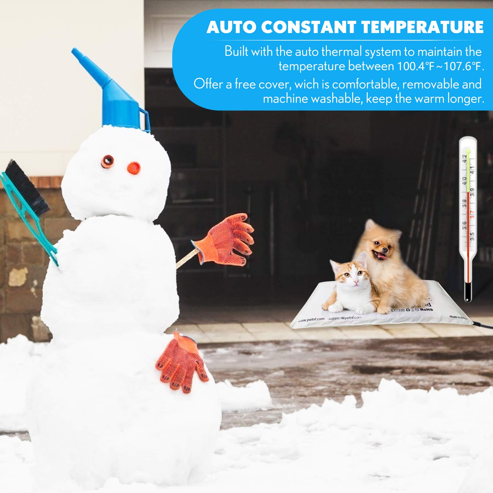PETNF outdoor heated pet bed ip67 waterproof exterior ideal for wet weather