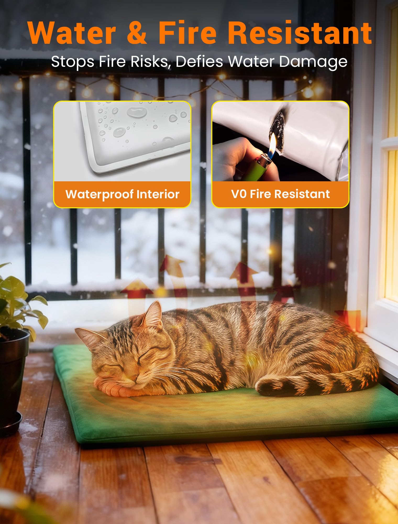 PETNF stain-resistant, machine washable pad simplifies outdoor cleaning.