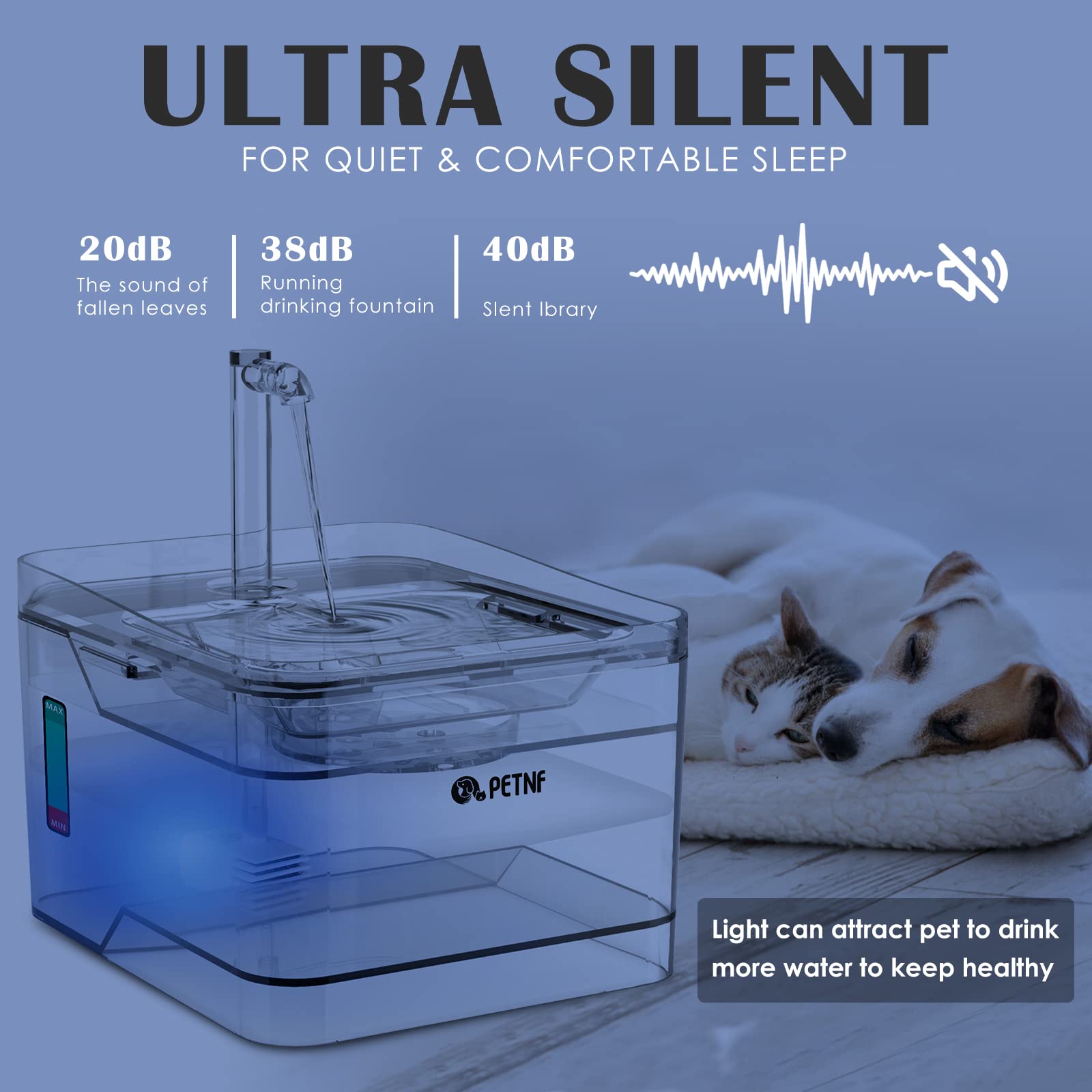 PETNF three-flow-modes offer customizable drinking for cats and dogs