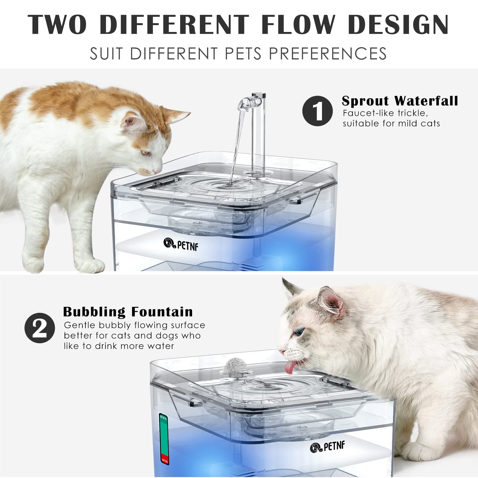 PETNF two filters included ensure cleaner water for hydration
