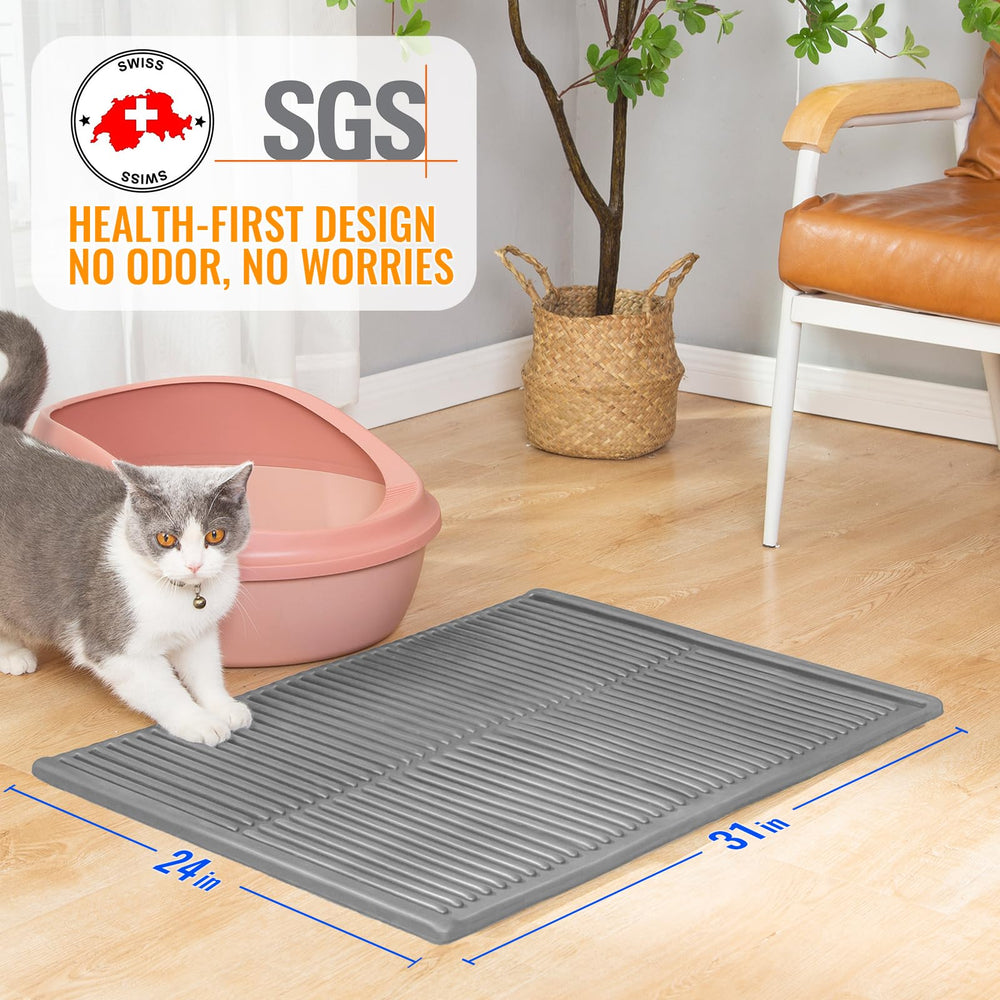 PetNova Easy Clean Litter Mat durable polymer is easy to rinse and dry.
