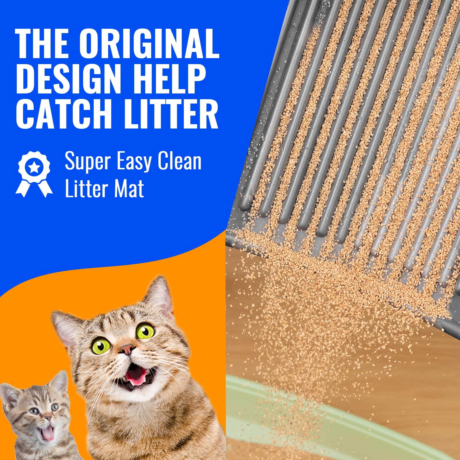 PetNova Easy Clean Litter Mat provides large coverage for spacious boxes and multi-cat homes.