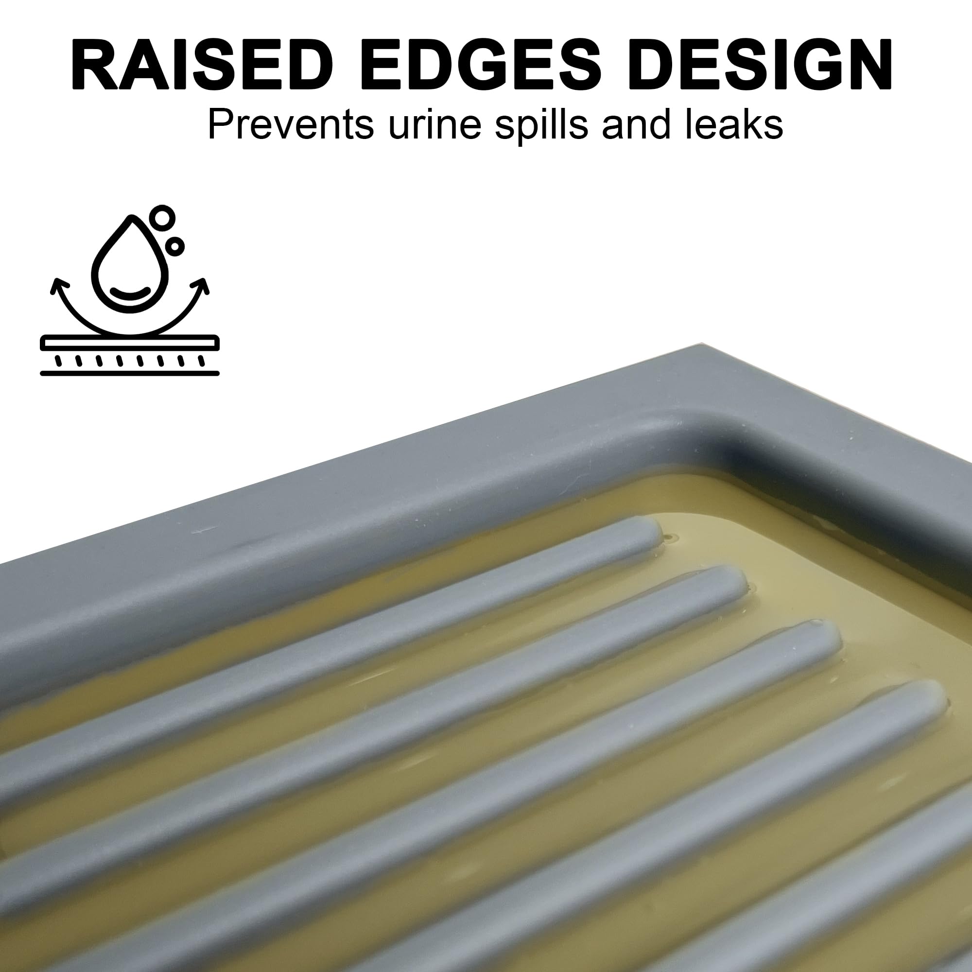 PetNova raised edges prevent spills, with waterproof silicone protecting floors.