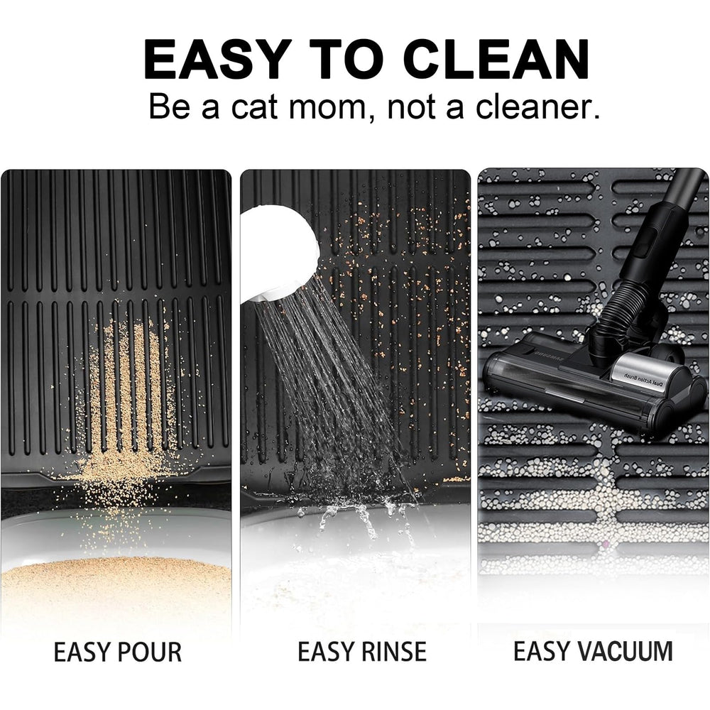 PetNova XL litter mat non-slip-back keeps it securely in place during use