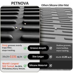 PetNova XL litter mat waterproof-edges prevent urine from seeping to floors