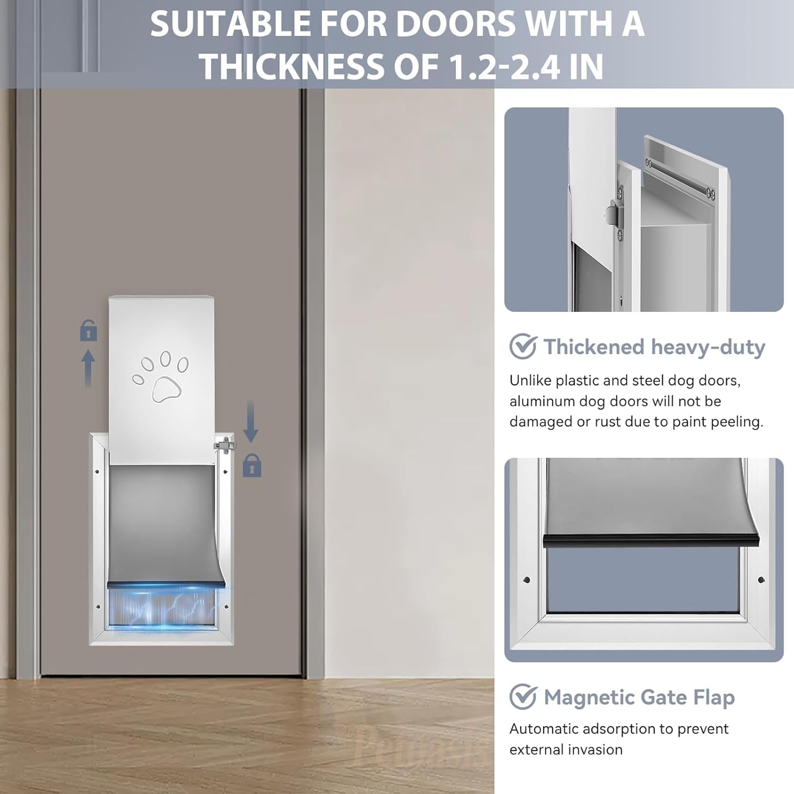 Petoasis durable door demonstrates wind and rain blocking for a calmer home
