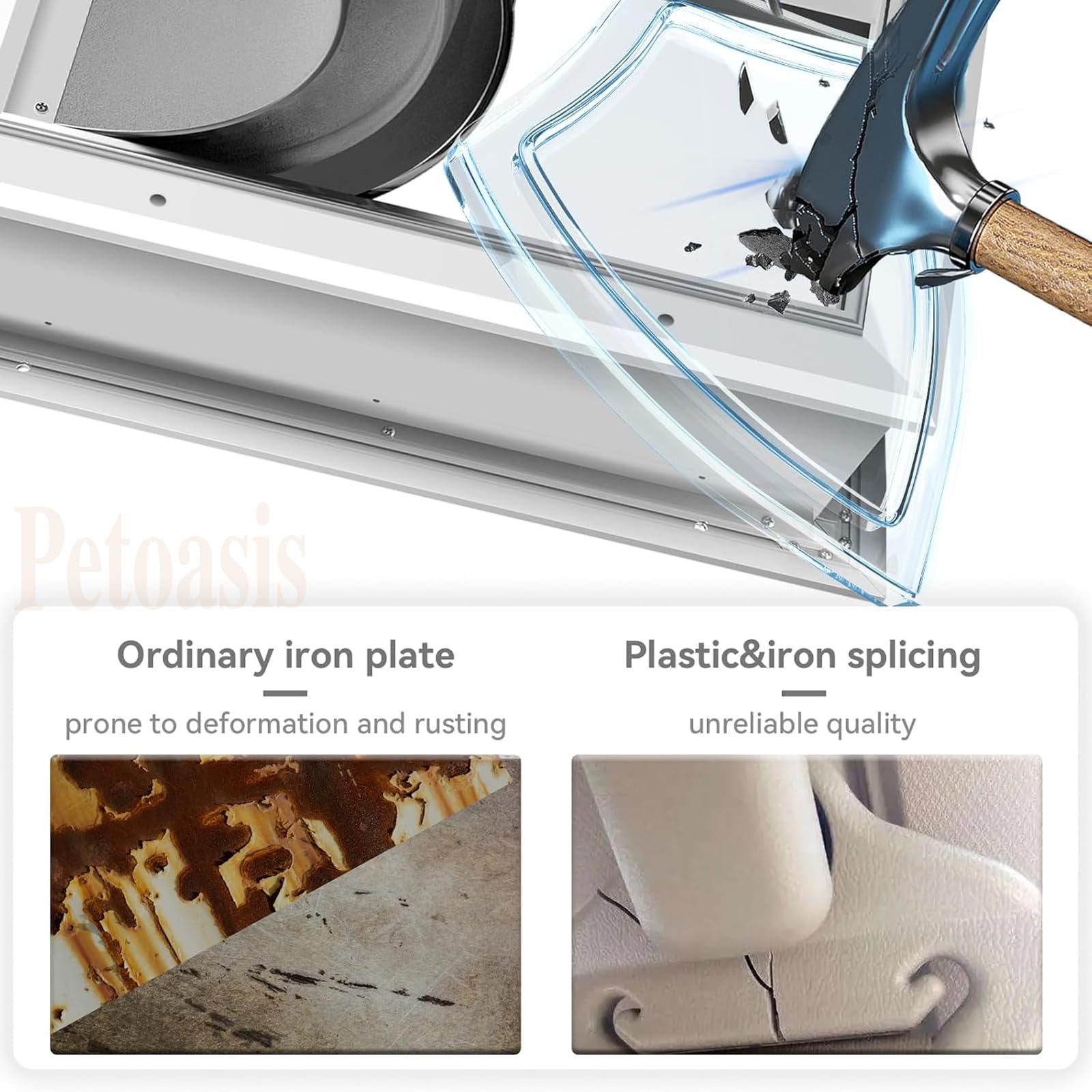 Petoasis installation-ready dog door with essential components for quick setup