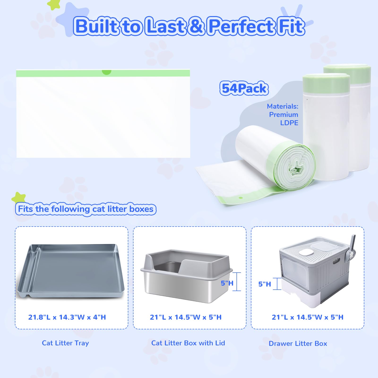 PETOCAT 54-count box keeps you stocked for recurring litter tray changes.