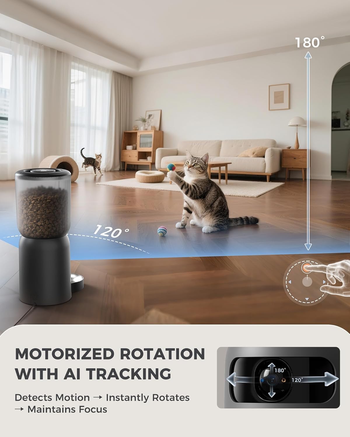 PETOCAT AI Feeder supports diet tracking and feeding history insights