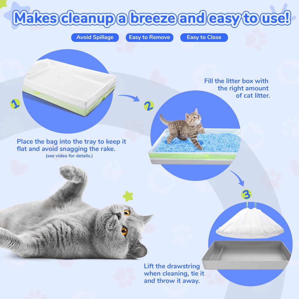 PETOCAT liner with drawstring is easy to lift and carry without mess.