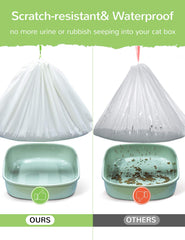 Petocat 2mil liner close-up highlights durable, tear-resistant protection during scooping.
