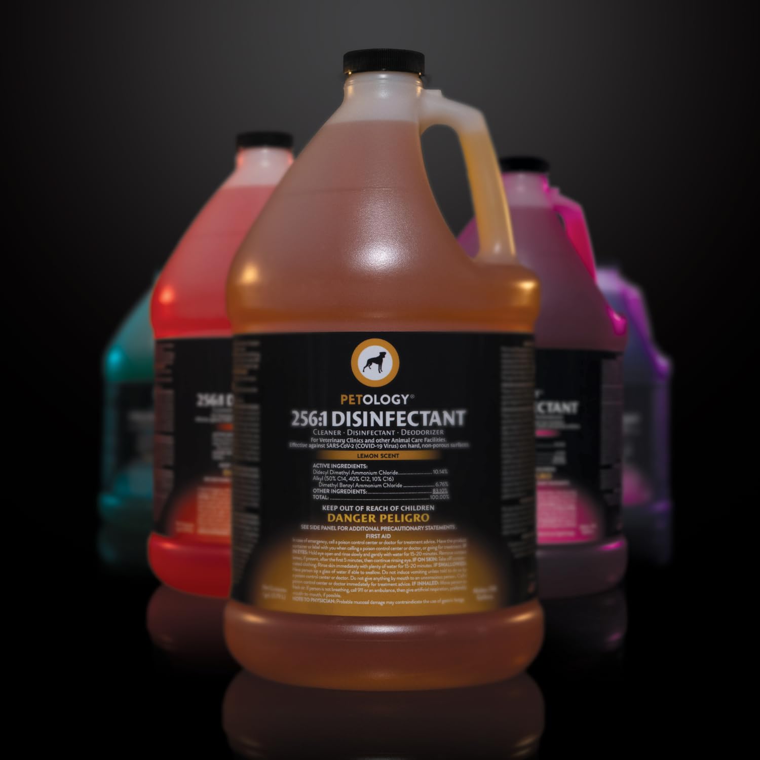 Petology 256:1 3 in 1 cleaner close up emphasizes deodorizing and sanitizing action