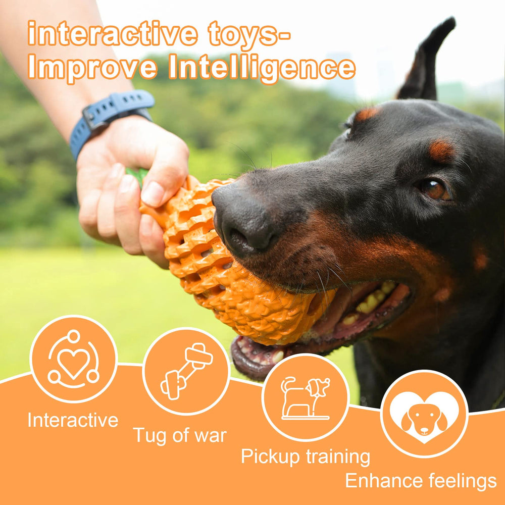 PETOPIA Pineapple Dog Chew Toy 101-days replacement promotes confident purchase.