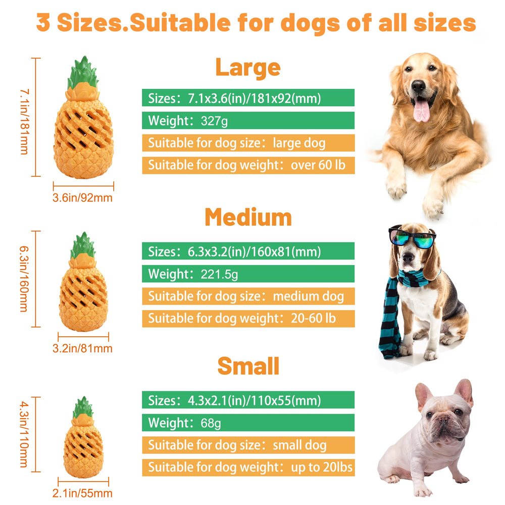 PETOPIA Pineapple Dog Chew Toy texture demonstrates chew resistance for large breeds.