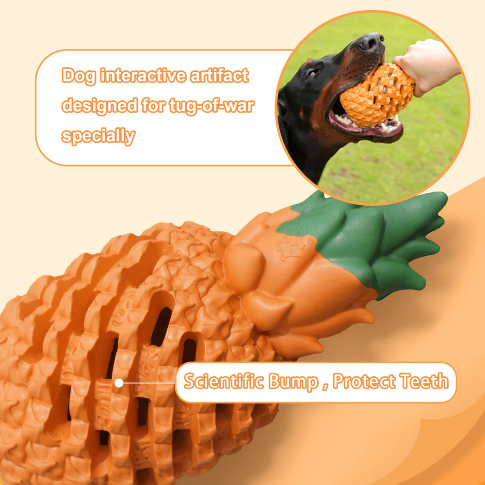 PETOPIA Pineapple Dog Chew Toy dental-friendly design supports tartar control.