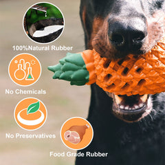 PETOPIA Pineapple Dog Chew Toy designed for aggressive chewers in big dogs.