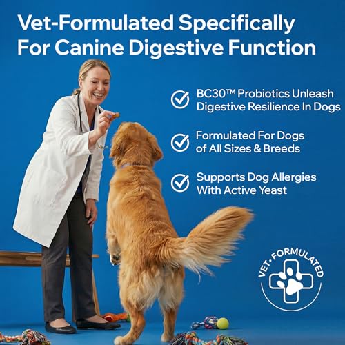 PETOPTIMUM immune-support-dog-probiotics bottle suggesting daily protective balance