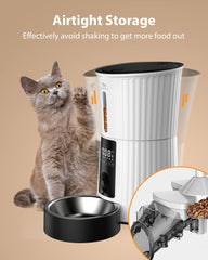 Petory automatic cat feeder is battery-powered for flexible feeding away from outlets.