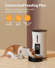 Petory automatic cat feeder with digital timer supports up to six daily meals.