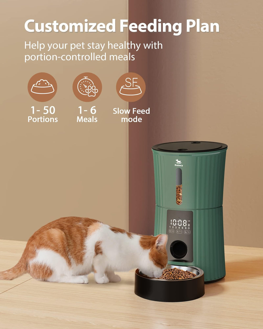 Petory 10S Voice Recorder captures feeding notes for caregivers.