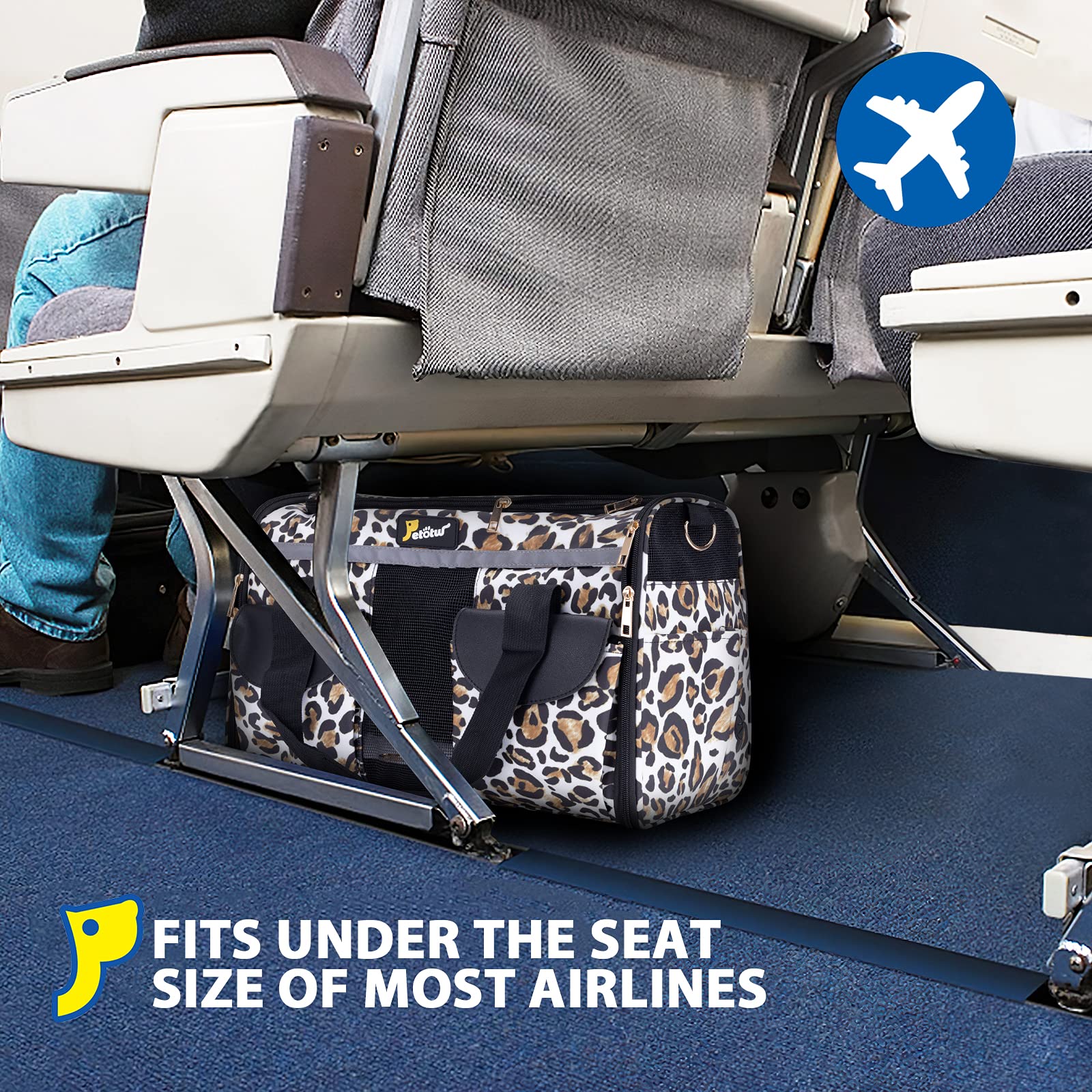 Petotw leopard carrier adjustable shoulder strap for hands-free travel
