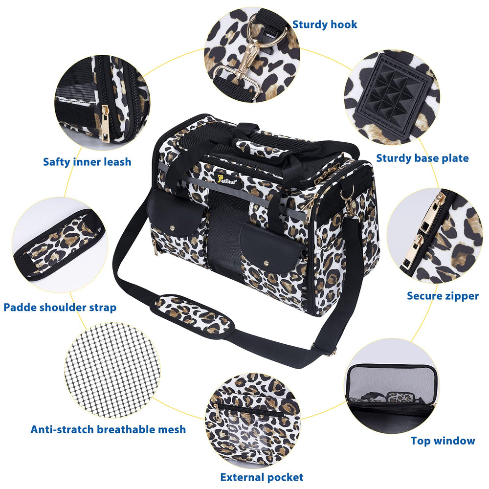 Petotw leopard carrier inside detail showing wool pad and mesh for airflow