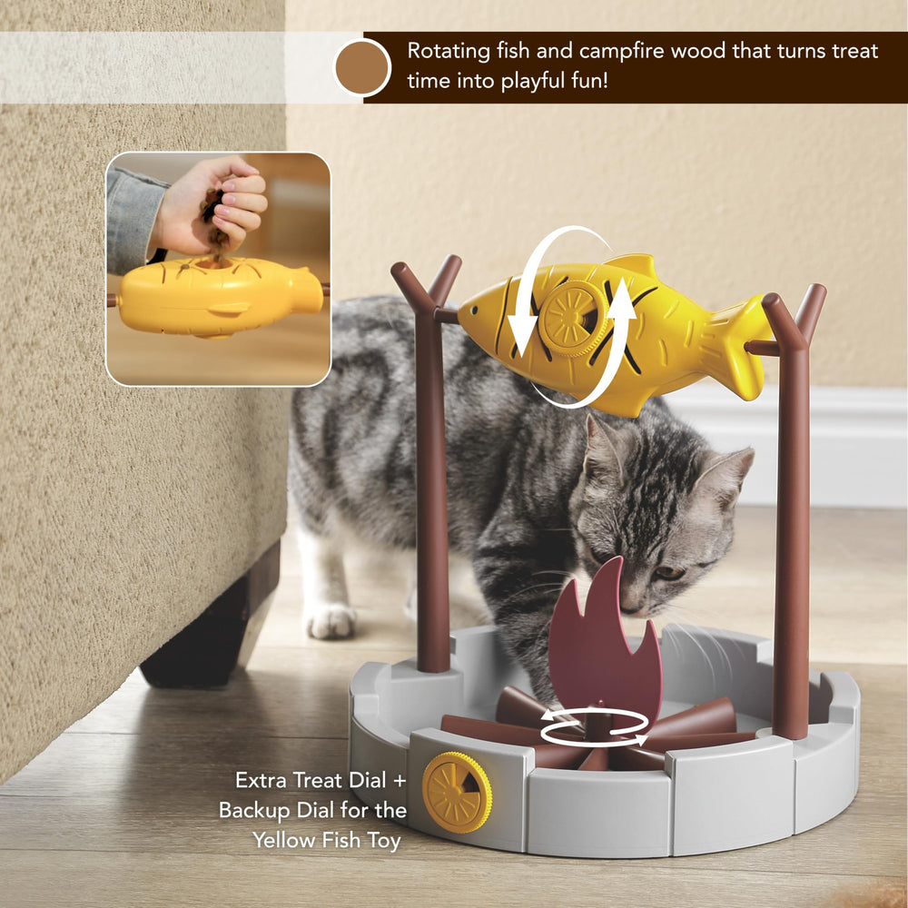 PetPals campfire design toy attracts attention during playtime.