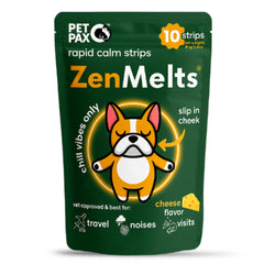 PetPax Co Calming Strips packaging ready to help dogs feel calmer during trips and events.