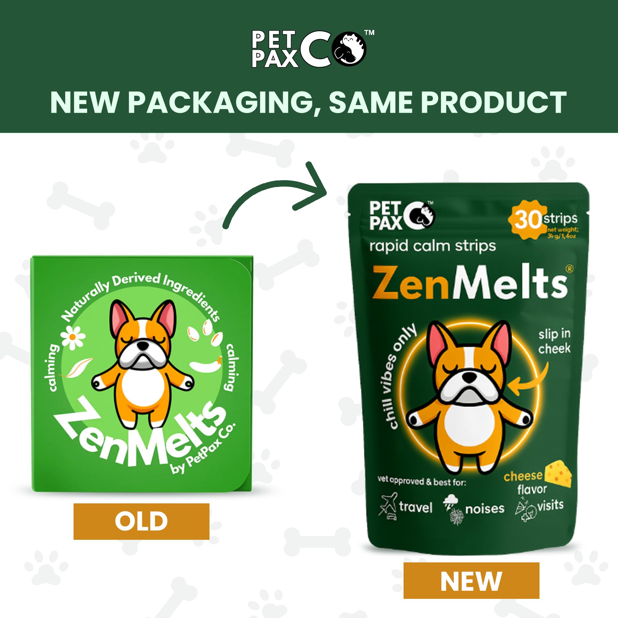 PetPax Co Calming Strips texture sticky but dissolves.