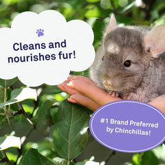 Petpost Chinchilla Bath Dust texture closeup highlighting fine pumice for gentle cleaning.