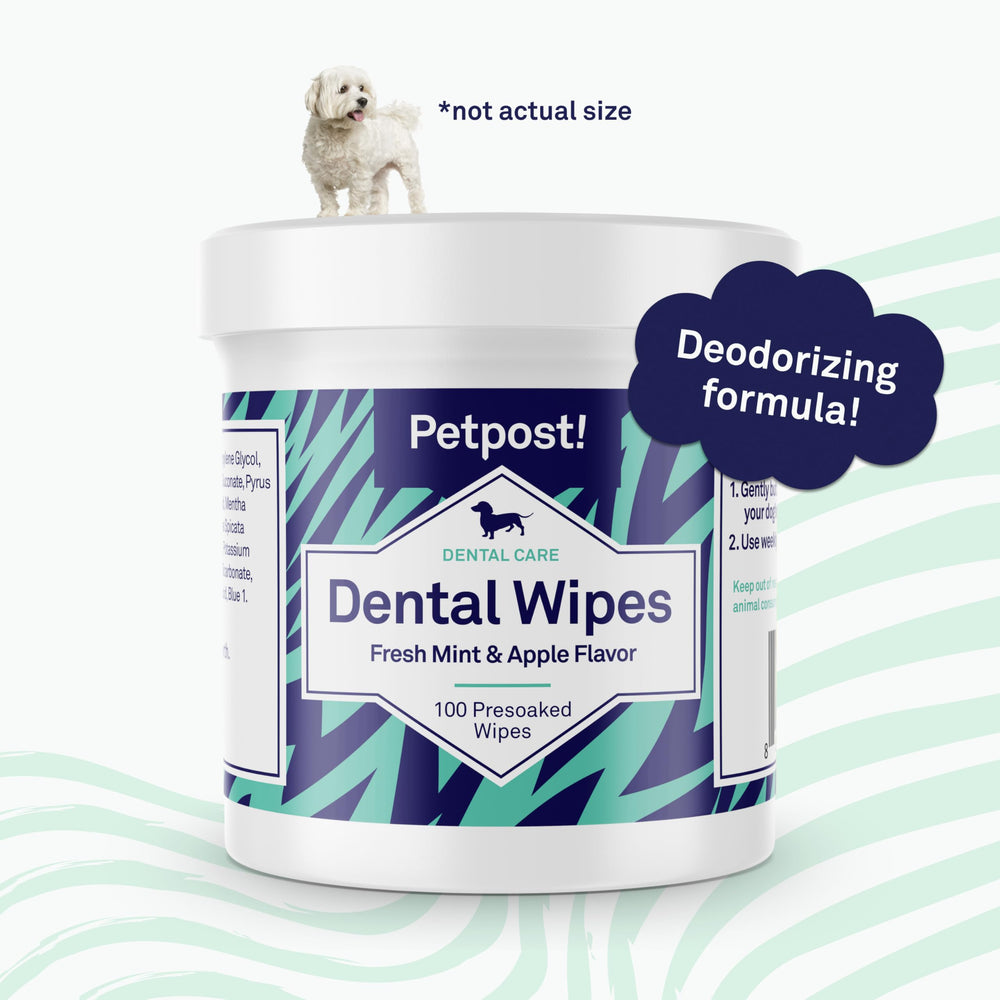 Petpost Dental Wipes for Dogs soft cotton wipes glide smoothly during cleaning.