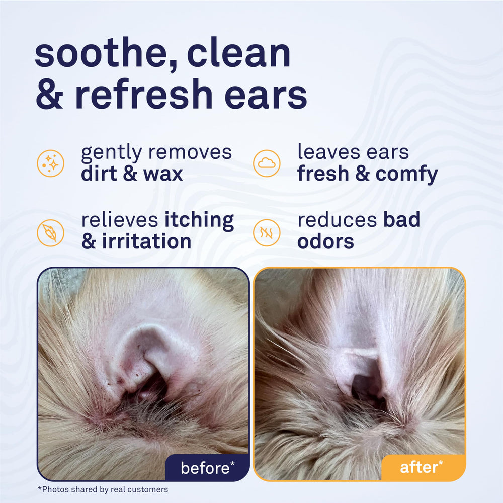 Petpost Dog Ear Wipes soft cotton close up highlighting gentle texture for cleansing