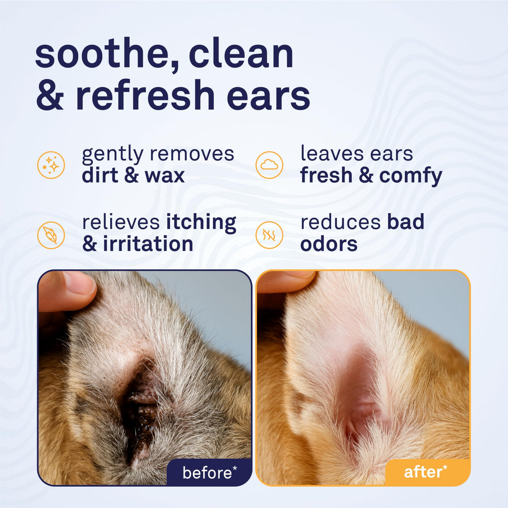 Petpost ear wipes closeup cotton pads showing ultra-soft texture for safe use.
