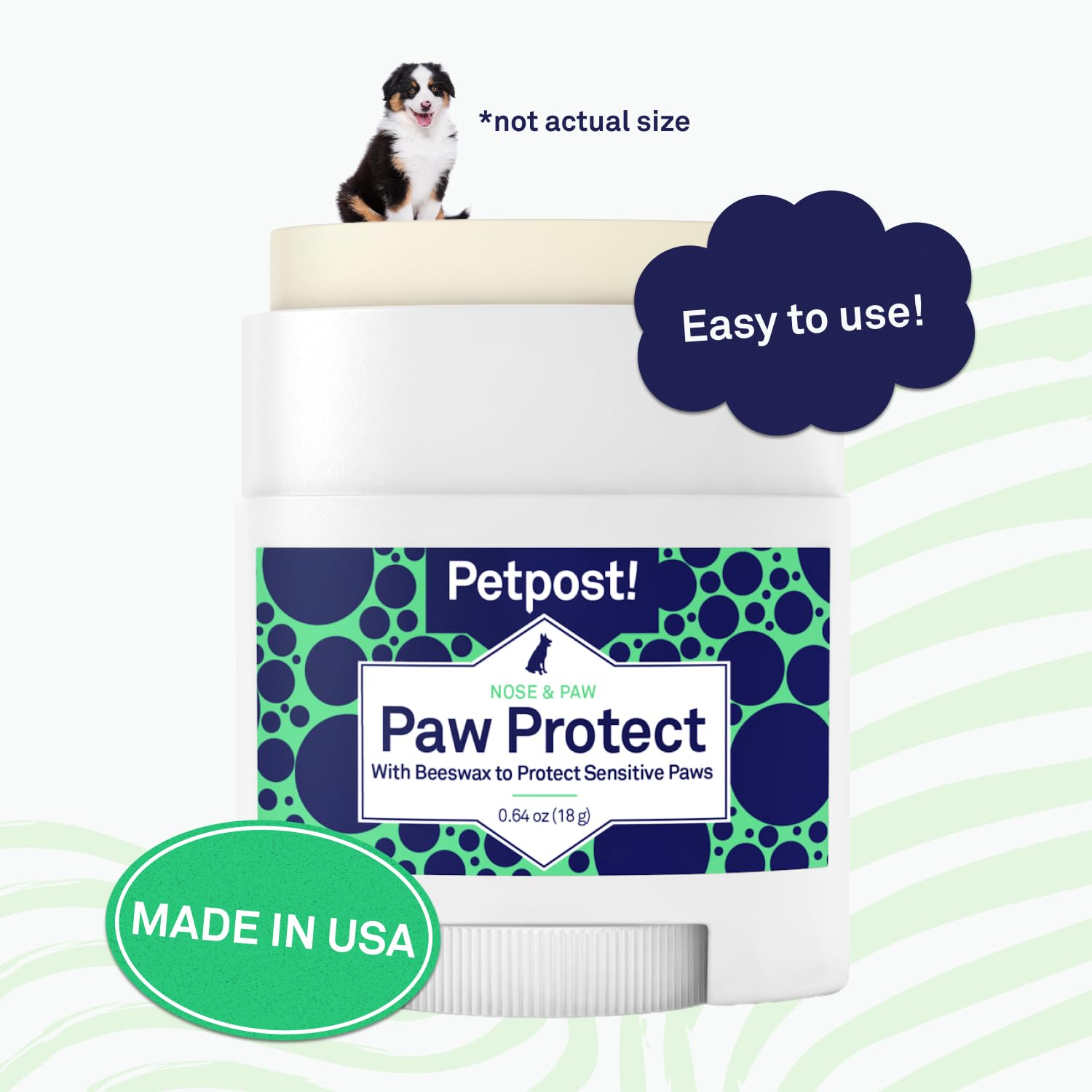 Petpost paw protection balm with certified organic ingredients supports gentle, effective paw care.