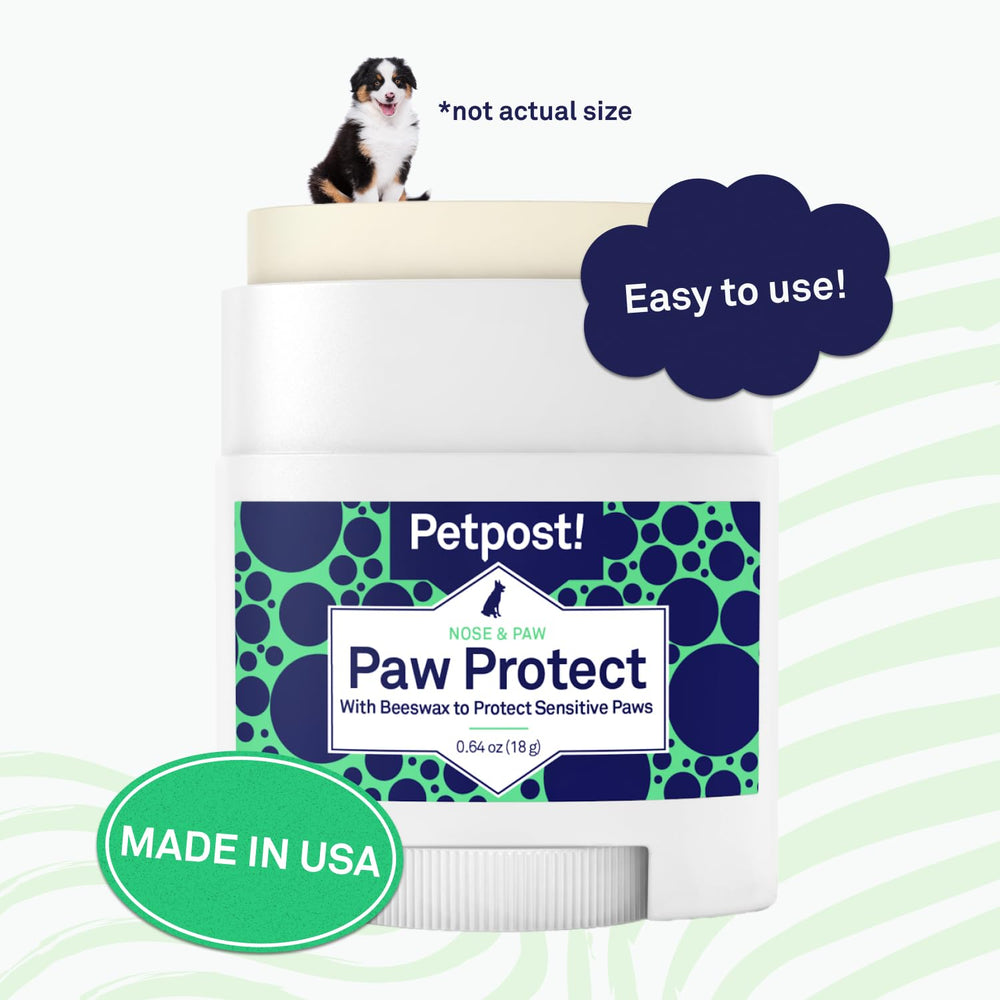 Petpost paw protection balm with certified organic ingredients supports gentle, effective paw care.