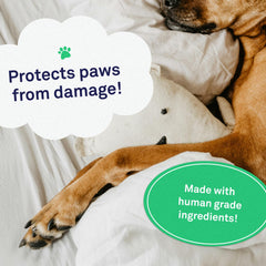 Petpost paw protection balm, USA-made with natural ingredients, provides a safe paw barrier.