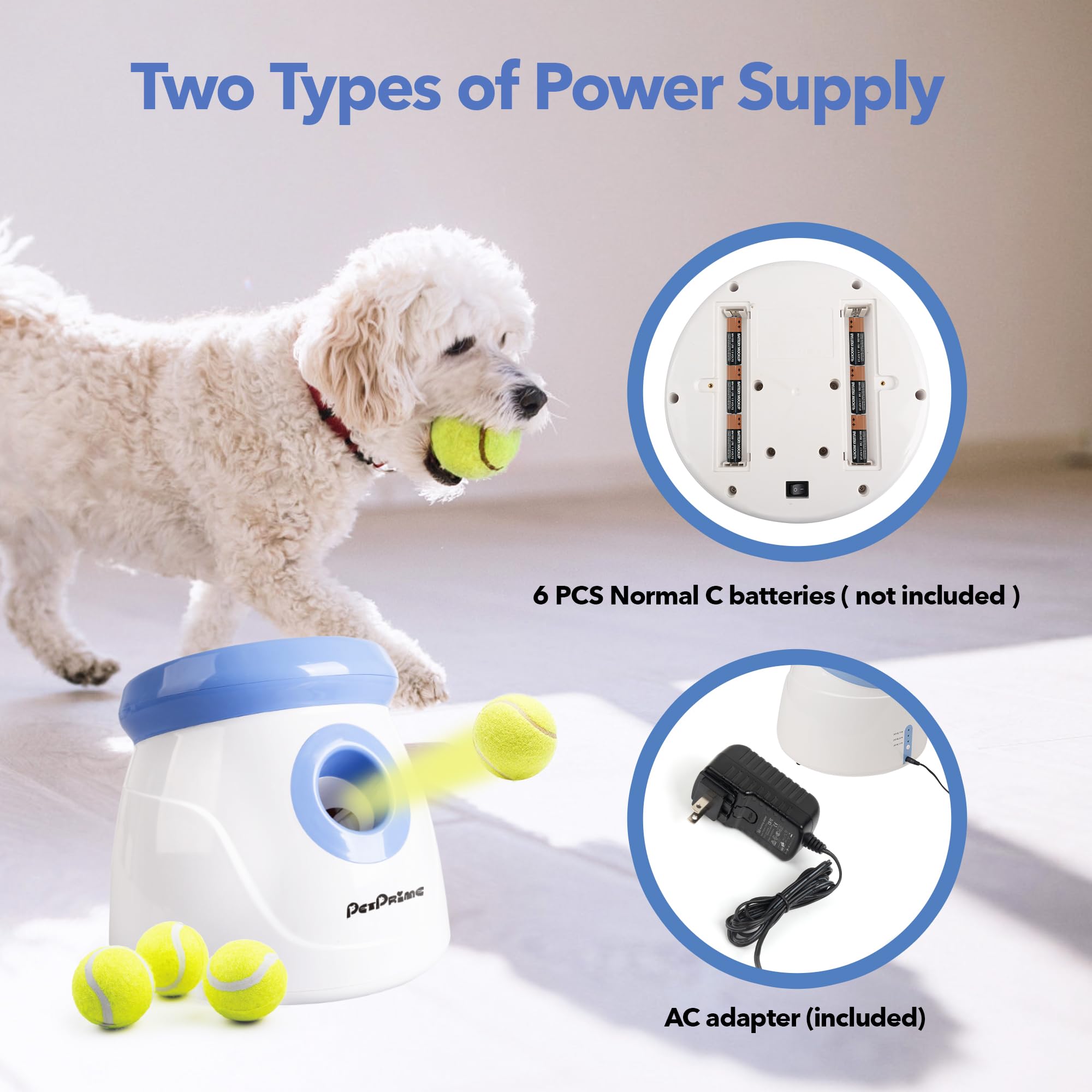 PetPrime distance adjustment dial offers 10, 20, or 30 feet options.