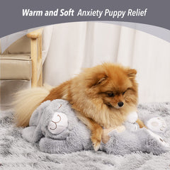 Pet Prime warming bag inside the toy illustrating warm snuggle option for comfort