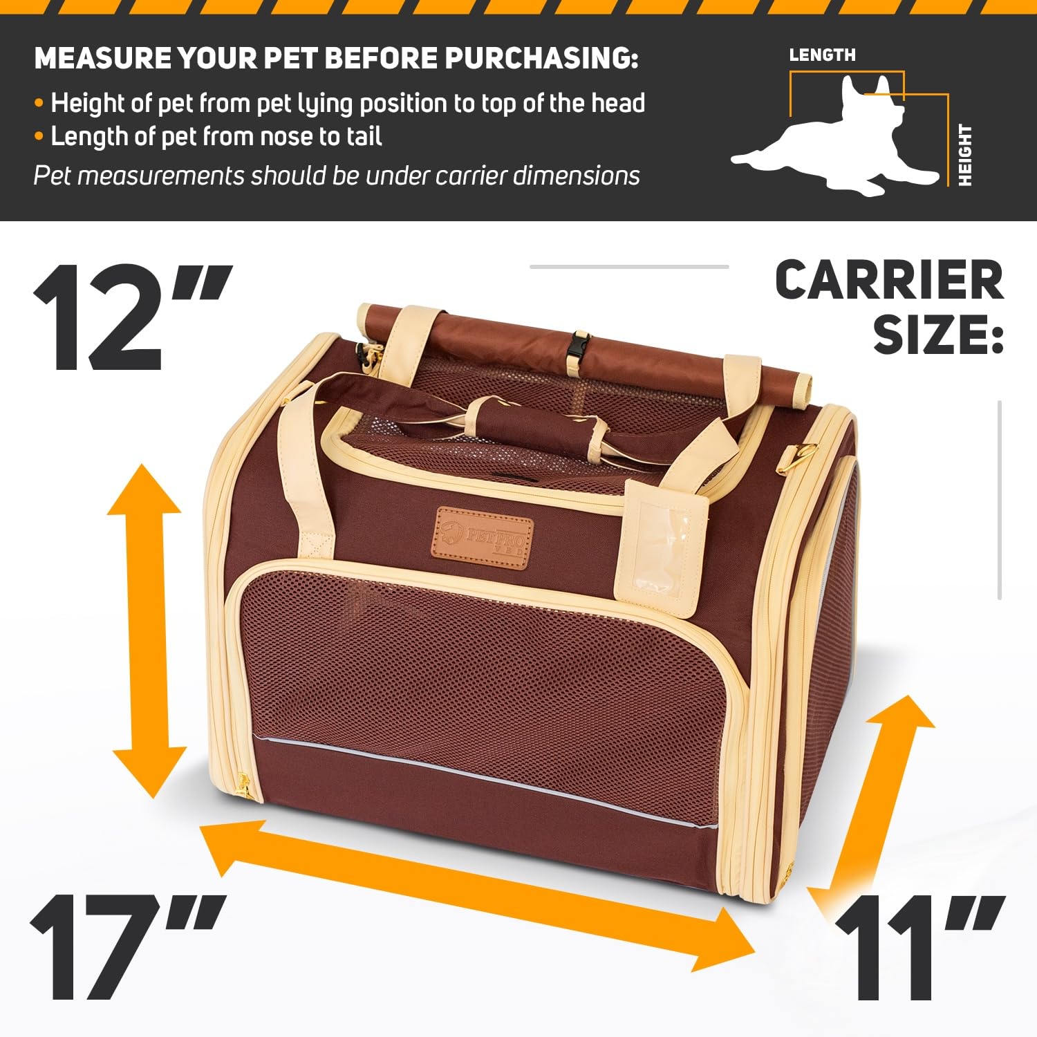 PETPROVED expandable-mat bed in travel carrier for added comfort