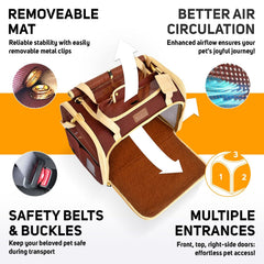 PETPROVED foldable travel carrier compact design for easy storage