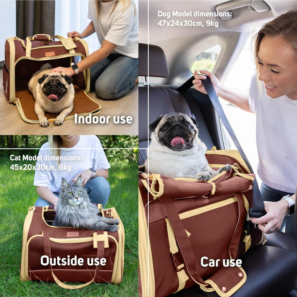 PETPROVED carrier with metal clips stabilizing the mat surface