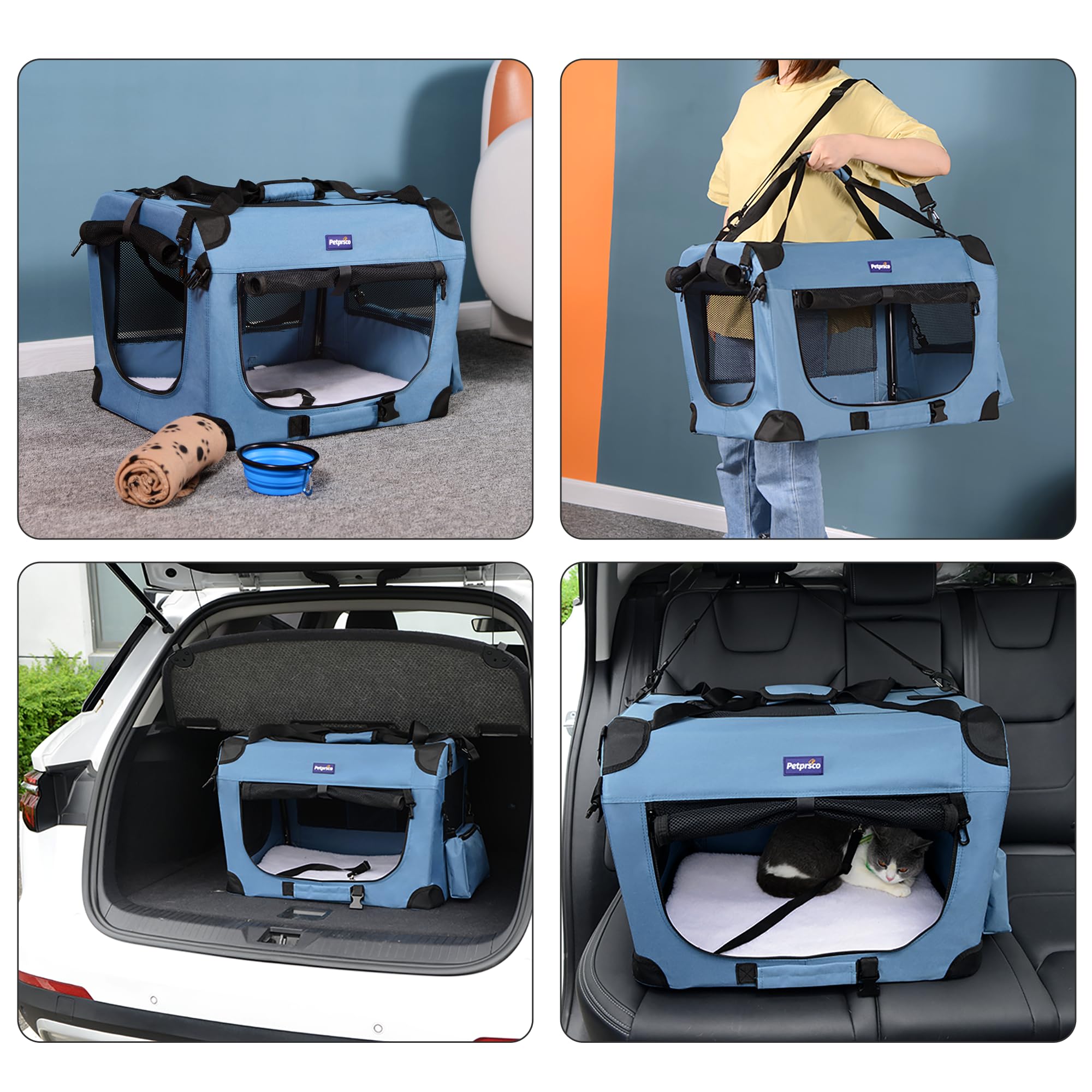 Petprsco anti-collision corner pads protect crate and home interiors during bumps