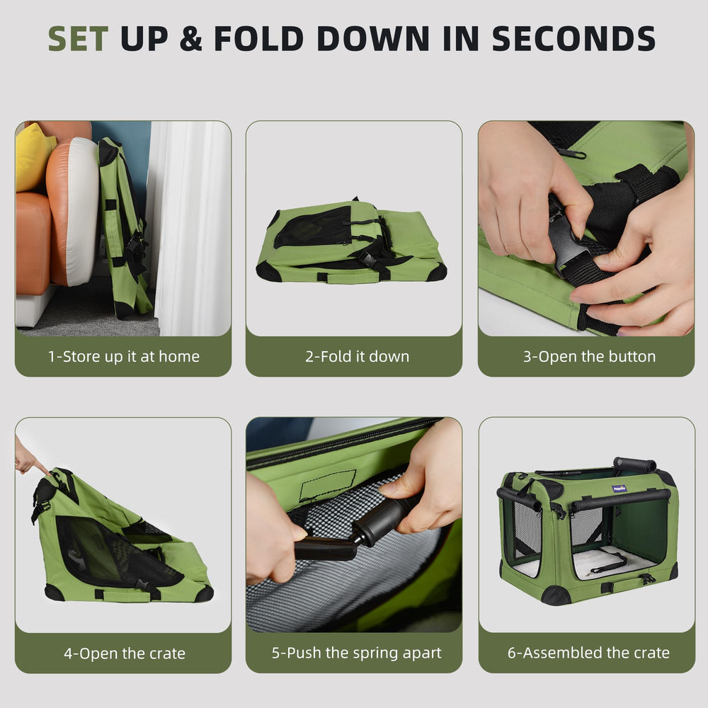 Petprsco large cat carrier used as car-seat travel setup
